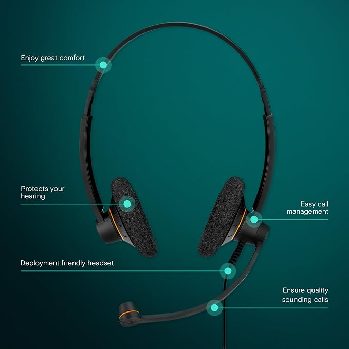 EPOS Sennheiser Consumer Audio SC 60 USB ML (504547) - Double-Sided Business Headset | For Skype for Business | with HD Sound, Noise-Cancelling Microphone, & USB Connector (Black) - Image 4