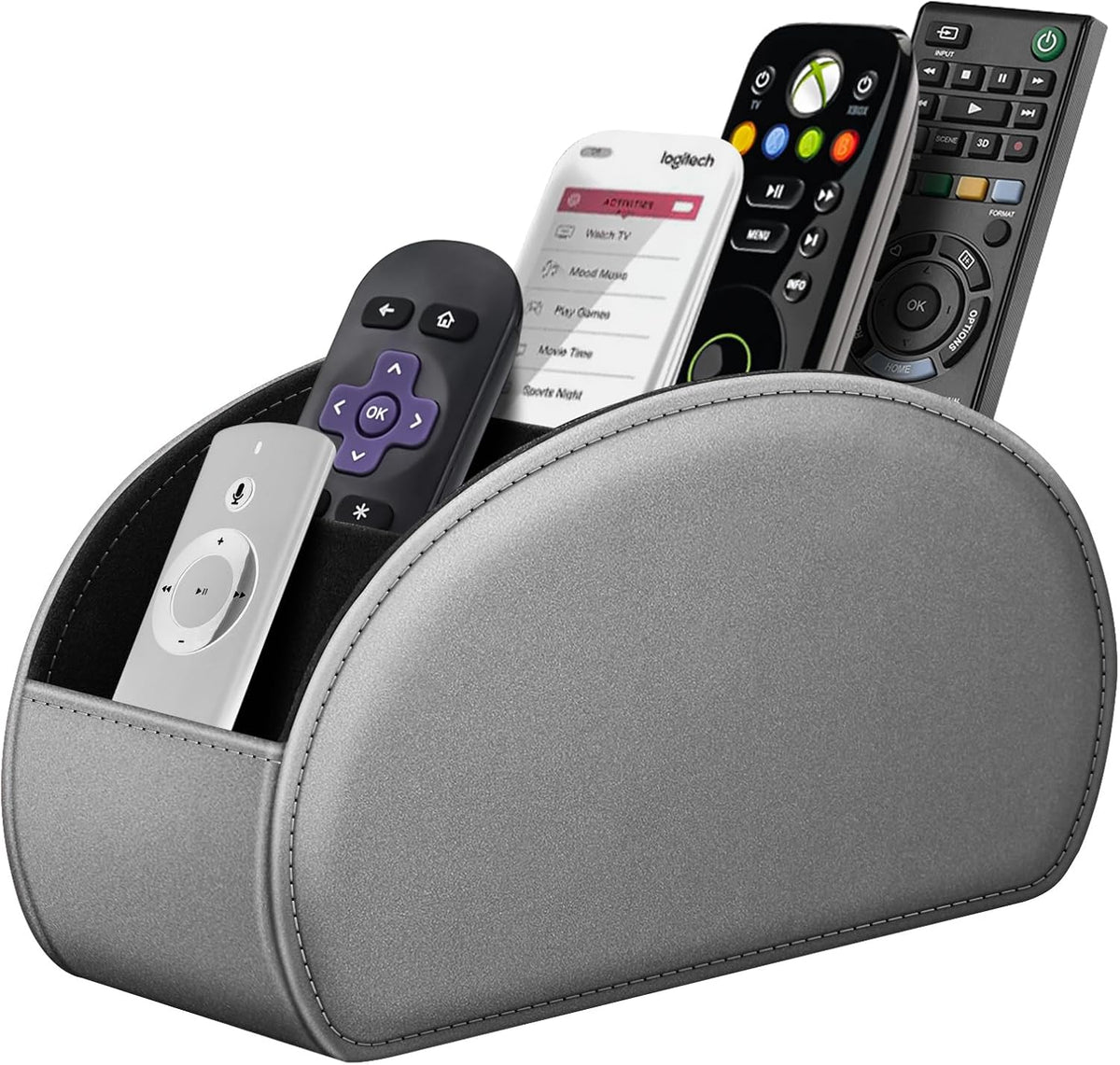 FINTIE Remote Control Holder with 13 Compartments Vegan Leather by FINTIE