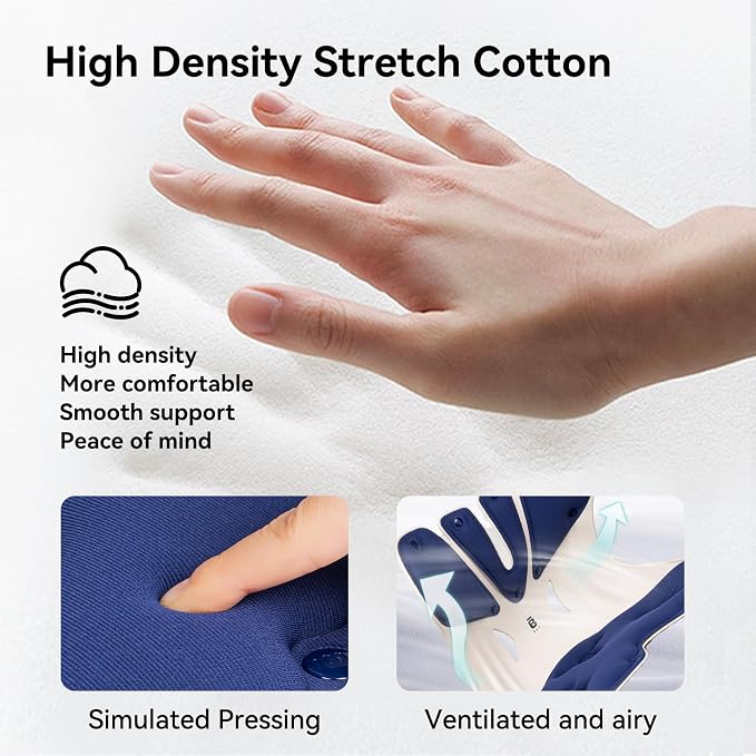 BKT Ergonomic Seat Cushion - Lumbar Support Pillow for Office Chair & Floor | Premium upgraded materials for long sitting. Comfort for students, nursing mothers, office workers and outdoor fishing trips - Image 4