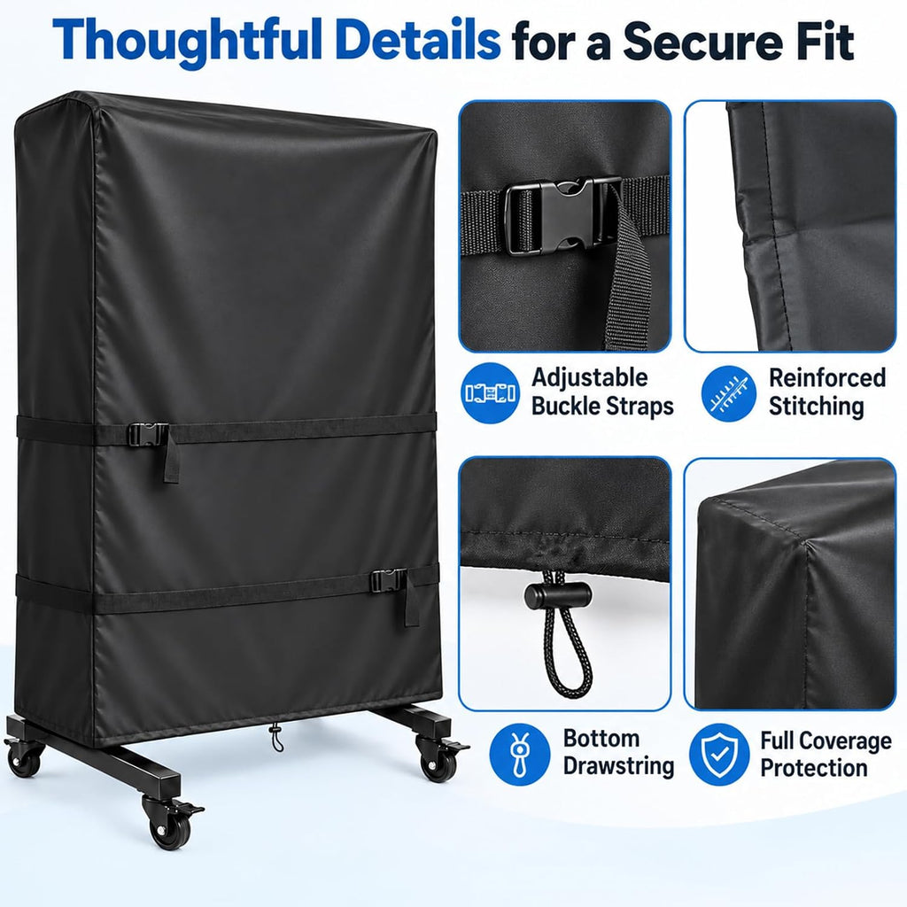 55-60 Inch Outdoor TV Trolley Cover, 600D Oxford TV Stand Cover - Image 5