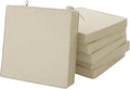 Outdoor Chair Cushions, Set of 6, 19 x 19 Inch, Beige | Water Resistant, Fade Resistant, Patio Furniture Square Seat Replacement, Removable Cover with Ties, Non-Slip Bottom by Unknown