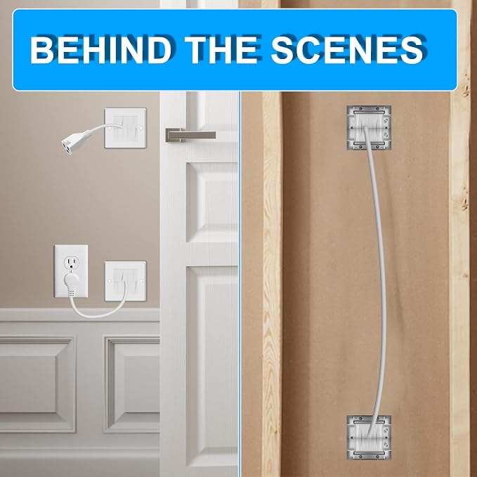 in Wall Cable Management Kit - TV Cord Hider for Wall Mounted TV, Includes 6ft TV Cable Extension and 2 Pack Cable Management Kit Hides TV Wires Behind the Wall - White (2 Pack) | Includes 6ft TV Cable Extension and 2 Pack Cable Management Kit Hides TV... - Image 7
