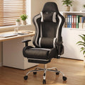 Gaming Chair High Back Ergonomic Computer Chair with Breathable Fabric, with Lumbar Support, 8-Way Adjustable Armrests, Integrated Frame for Office Study Gaming, Black & Gray by LUCKRACER