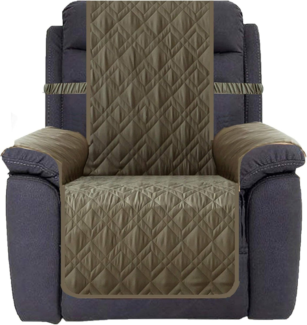 Ameritex Waterproof Nonslip Recliner Cover Stay in Place, Dog Chair Cover Furniture Protector, Ideal Recliner Slipcovers for Pets and Kids (Green, 23") by Ameritex