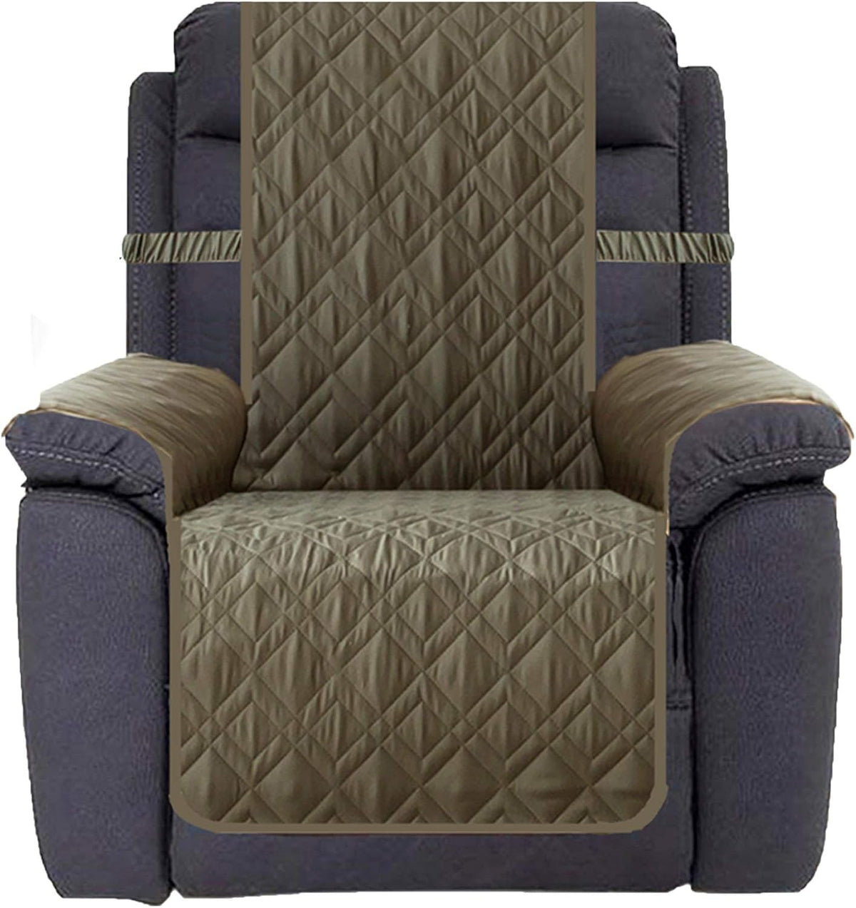 Ameritex Waterproof Nonslip Recliner Cover Stay in Place, Dog Chair Cover Furniture Protector, Ideal Recliner Slipcovers for Pets and Kids (Green, 23") by Ameritex