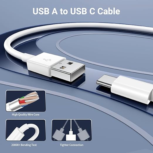 Car Carplay Cable for iPhone 17 16 15 Pro Max Plus,2Pack [3.3FT+6FT] Apple USB A to USB C Cable for iPhone 17 16 15 Pro Max/Pro/Air/Plus Car Charger Cord Fast Charging for iPad Pro 13/12.9/11 - Image 4