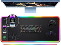 Wireless Charging RGB Gaming Mouse Pad 15W -800x300x4MM-Fast Charging, Ultra-Smooth Surface, Non-Slip Base, 13 Light Modes - Ultimate RGB Mouse Pad for Gamers - Large Mouse Pad Gaming Mat by NGDWY