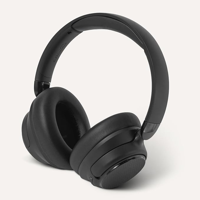 Amazon Basics Hybrid Active Noise Cancelling Headphones, Wireless Bluetooth 5.3, 35 Hours Battery Life with ANC On, 45 Hours with ANC Off, Over Ear Comfortable Fit with Soft Ear Cushions, Black - Image 5