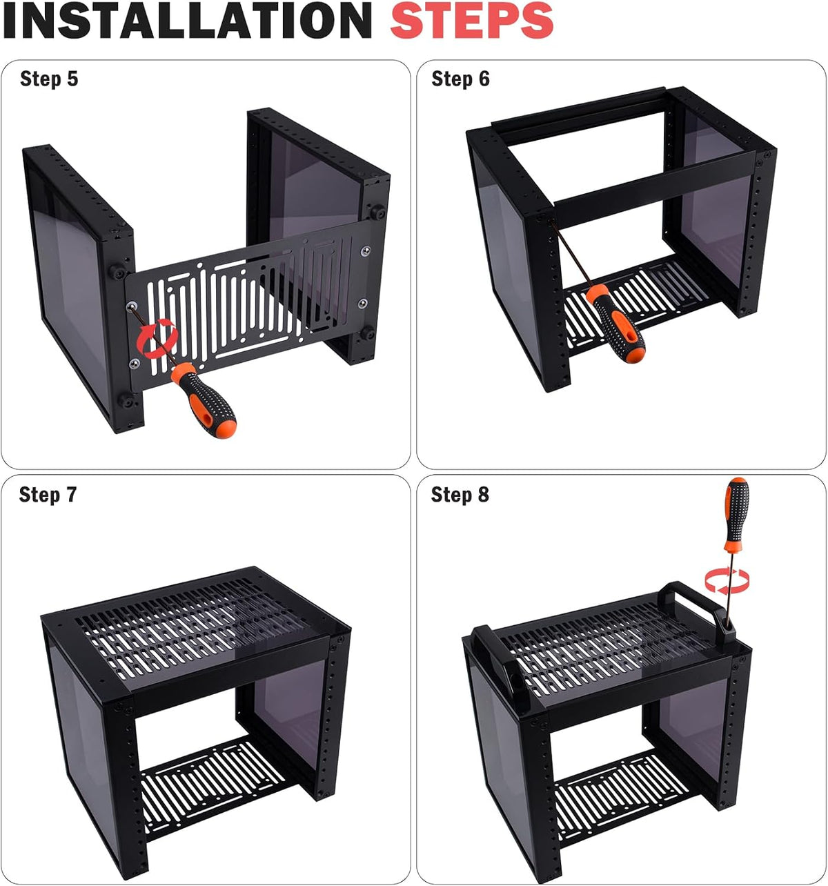 GeeekPi 4U Server Rack, 10 inch Mini Network Rack for Network, Servers, Audio, and Video Equipment, DeskPi RackMate T0 Rackmount, 7.87 inch Depth - Image 9