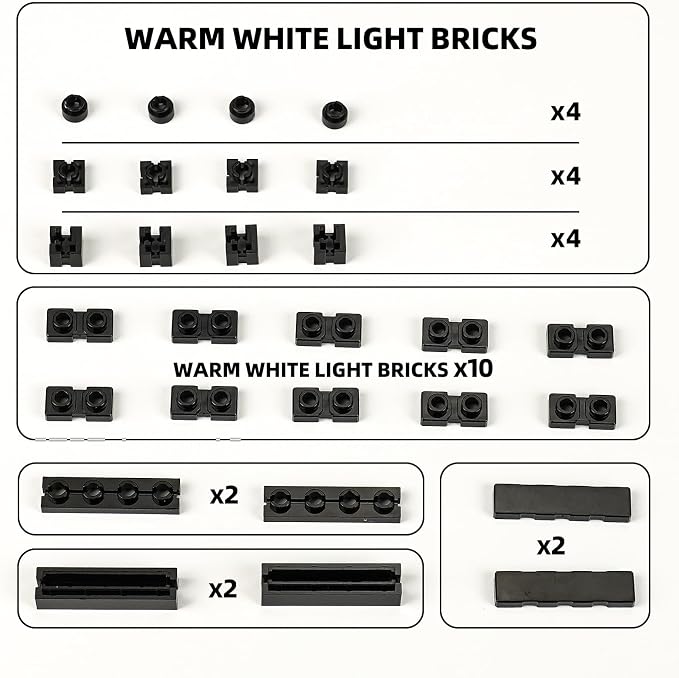 BRIKSMAX Cable Organizer Brick Kit Compatible with Building Bricks, MOC Cable Management Pack with Multiple Wire Routing Bricks for LED Light Kits, Hidden Cable Accessories (Black, 28 Pieces) - Image 2