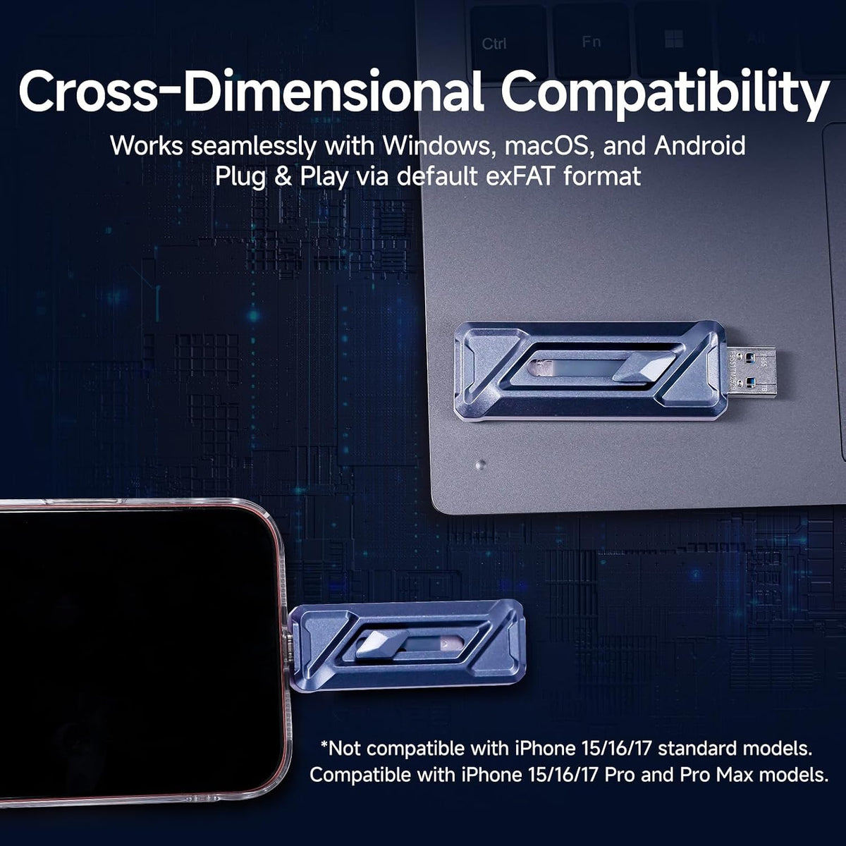 1TB External SSD USB Drive, 2050MB/s USB-C & USB-A Portable SSD -F955 - Image 5