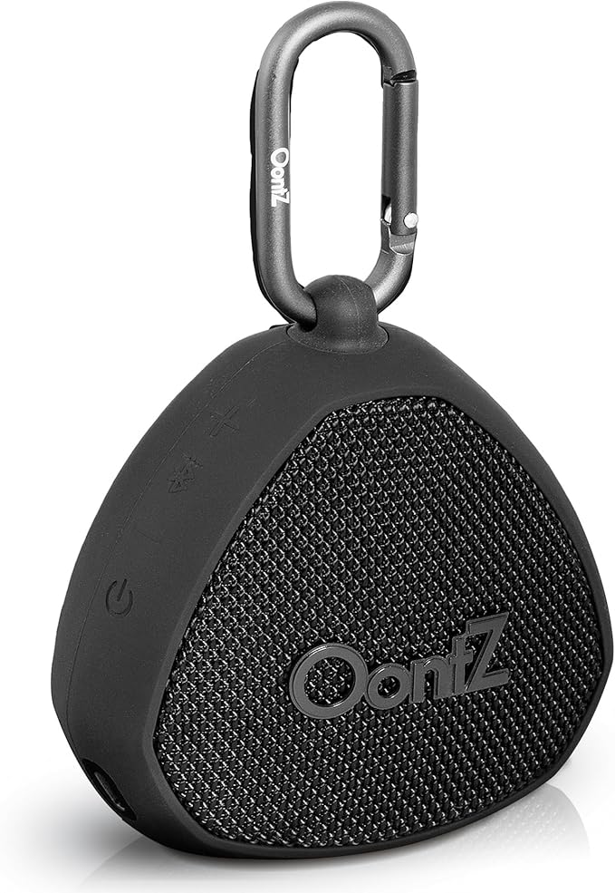 OontZ Angle Clip Portable Bluetooth Speaker, 5W, 12-Hour Playtime, IPX7 | Compact 5W clip-on Bluetooth speaker with rich bass, 100-ft range and Lightweight by CambridgeSoundWorks