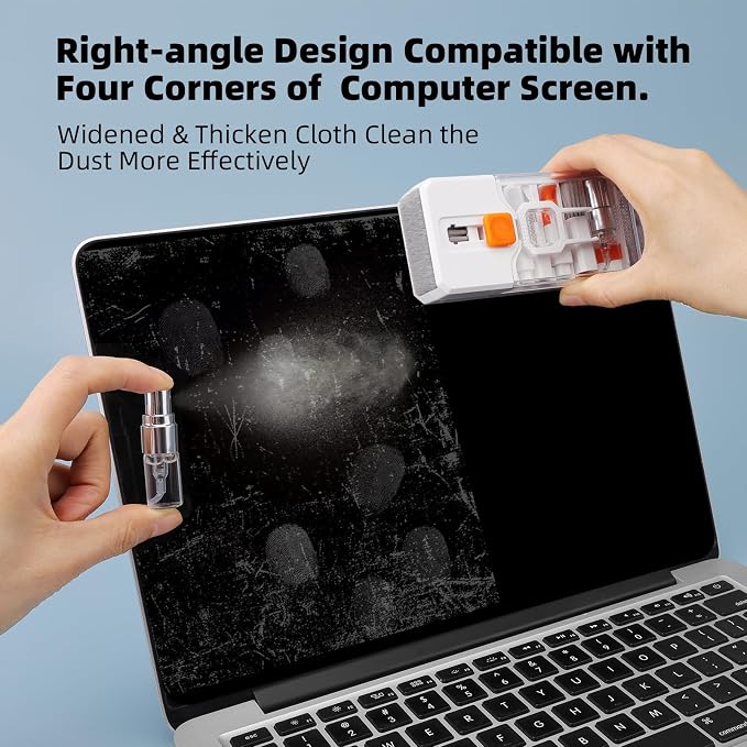 2 Pack Keyboard Cleaner & Laptop Cleaning Kit, All-in-1 for Computer PC | Electronics Deep Cleaning Reusable Brush Tool, Screen-Safe Spray, for iPhone iPad Macbook Airpod Camera, Gaming Accessories - Image 3