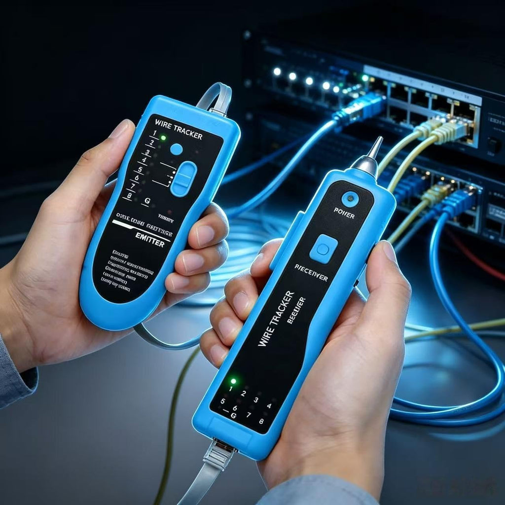 Network Tool Kit for Cat6 Cat5e Cat5, Pass Through rj45 Crimp Tool Kit, Pass Through Ethernet Crimper for Cat5 Cat5e Cat6, Wire Tracker, 110/88Punch Down Tool, Cutter, Stripper - Image 6