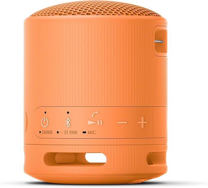 Sony SRS-XB100 Wireless Bluetooth Portable Lightweight Speaker, Orange | 16 Hr Battery, Super-Compact Travel Speaker, IP67 Waterproof & Dustproof Shower Speaker, Versatile Strap, Hands-free Calling - Image 7