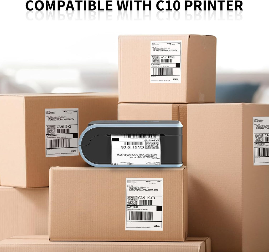 JADENS 2 Rolls Thermal Label Paper, 4×6'' Compatible with C10 - Image 3