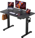 ErGear Height Adjustable Electric Standing Desk, 40 x 24 Inches Sit Stand up Desk, Memory Computer Home Office Desk, Carbon Fiber Black by ErGear