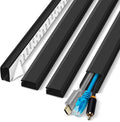 62.8in Black Cord Hider for TV on Wall, Paintable Cord Cover Wall Kit | Wire Cover for Wall, Cord Hiders for TV on Wall, Hide Cords Wall Mounted TV - Cord Concealer Cable Channel: W0.98in H0.5in by YCLYC