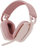 Logitech Zone Vibe 100 Lightweight Wireless Over Ear Headphones - Rose | Lightweight, over ear, multipoint Bluetooth, works with Teams, Google Meet, Zoom, Mac/PC, noise canceling microphone by Unknown