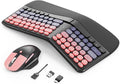 Ergonomic Wireless Keyboard Mouse, Mechanical Gaming Set with Wrist Rest | Compatible With All windows and Type C Computer,With OTG & Long Clean Bruch,Ideal for PC, Home, Office and College by Unknown