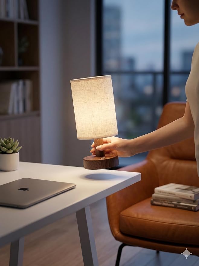 CHLORANTHUS 2 Pack Rechargeable Cordless Table Lamp – 4000mAh Battery Bedside Lamp, Mini Touch Control Dimmable LED Light with 3 Color Modes - Image 5