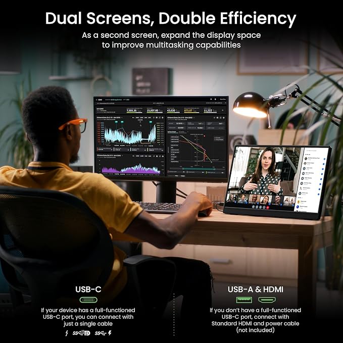 VILVA 17.3" QHD 165Hz USB-C HDMI Gaming Monitor | 17.3" QHD 165Hz IPS, slim metal+stand, USB-C/HDMI, for PC/PS5/Xbox/Switch, gaming. - Image 6