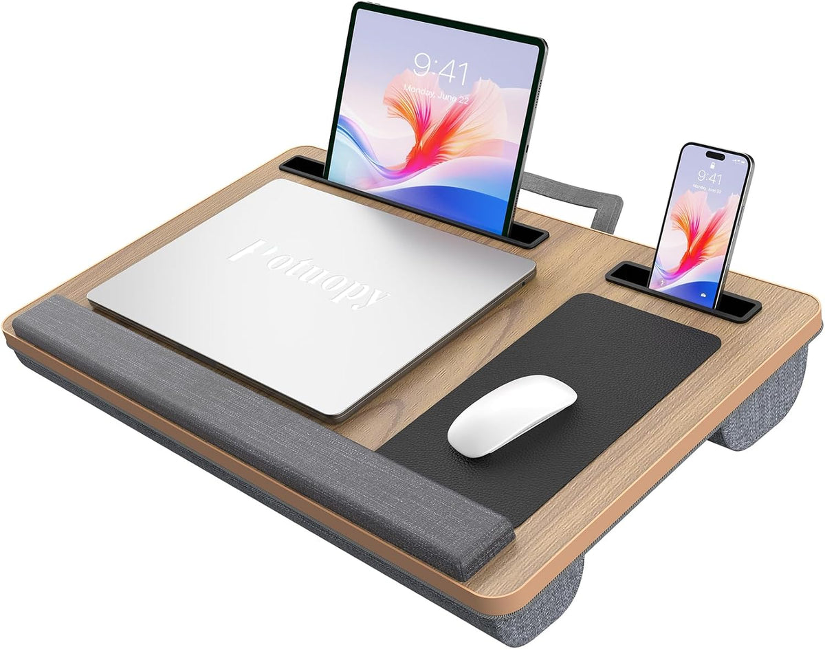 Laptop Lap Desk, Portable Bed Table Tray for Laptop Fit 17" Laptops by Potuopy