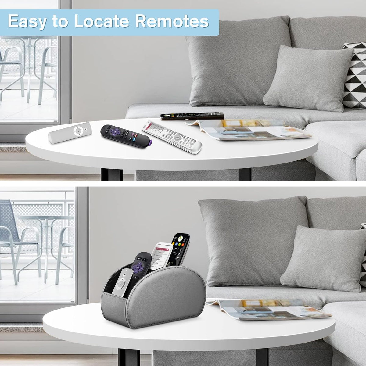 FINTIE Remote Control Holder with 13 Compartments Vegan Leather - Image 2