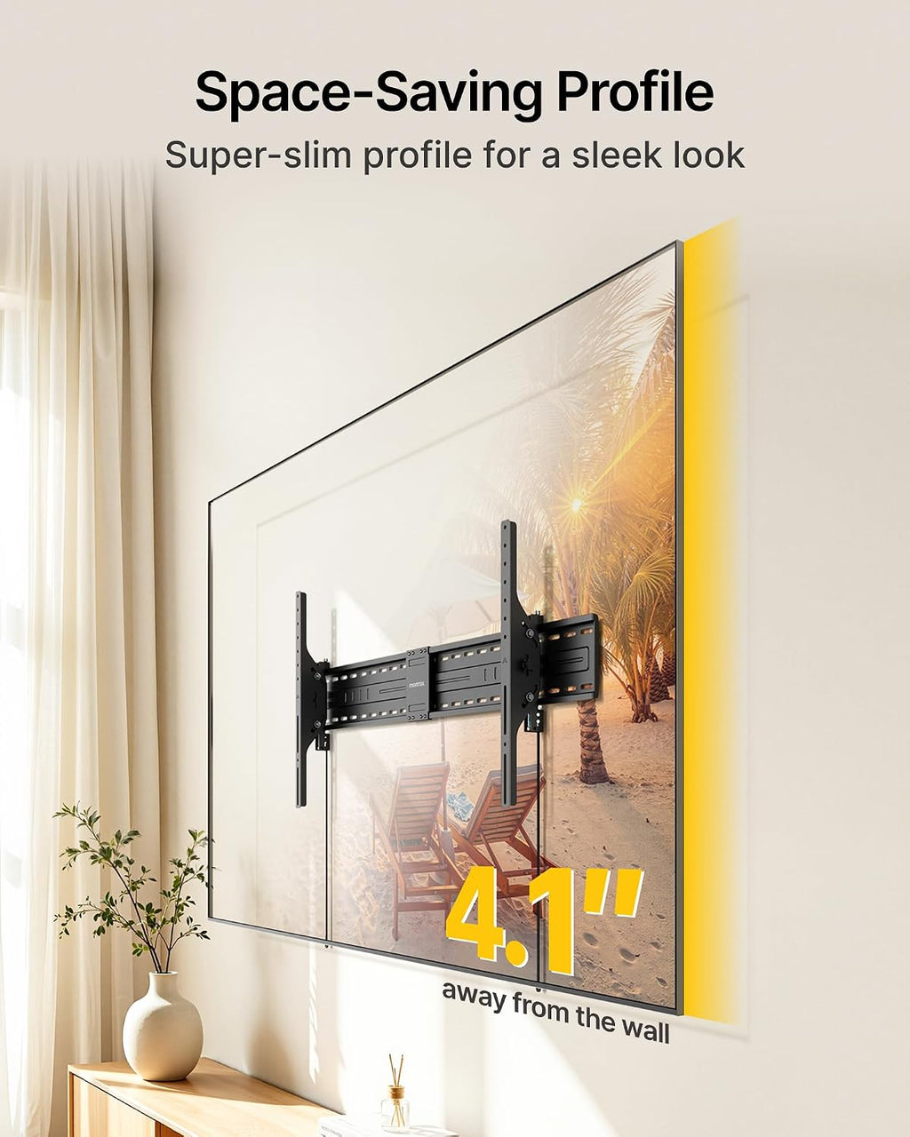 monTEK Heavy Duty Tilting TV Wall Mount Bracket for 60-120" TVs, Max 330lbs - Image 6