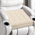 Recliner Cushions for Elderly, 20x20x4 Inch Thick Chair Cushion for Shorter Users Patent Design Soft Tufted Dual Layer Booster Seat Cushions for Seniors Recliner Risers Beige 1P by HAVARGO