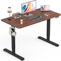 Electric Standing Desk, Gaming Desk, 40 x 24 Inch, Walnut | Height Adjustable Computer Desk with Smart Controller, Sit and Stand Up Table for Home, Office, Work, Study, Writing by Zontera
