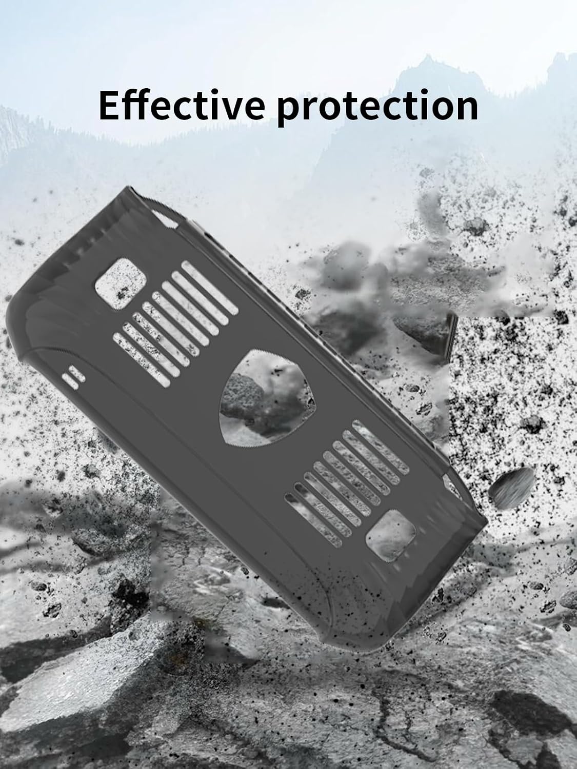 Case for MSI Claw 8 AI+ Handheld Gaming Console,BOVUGAC High Transparency Soft TPU Shockproof with Stand-Clear Black - Image 3