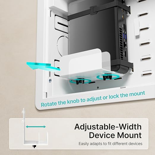 9" in-Wall Media Box Recessed Outlet Cable Management Kit 2 Pack | Structured Media Enclosure, One Connect & Network Switches, Fits Fire TV Stick Samsung, Recessed In-Wall Design, 2 Pack - Image 8