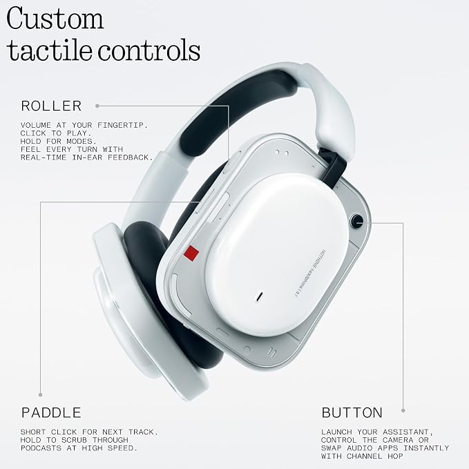 Nothing Headphone (a) 2026 New, Adaptive Active Noise Cancelling Headphones, Wireless Over Ear Bluetooth 5.4 ANC Headset with LDAC Hi-Res, 5 HD Mics Ultra Bass via APP, 135 Hours Playtime, Pink - Image 5