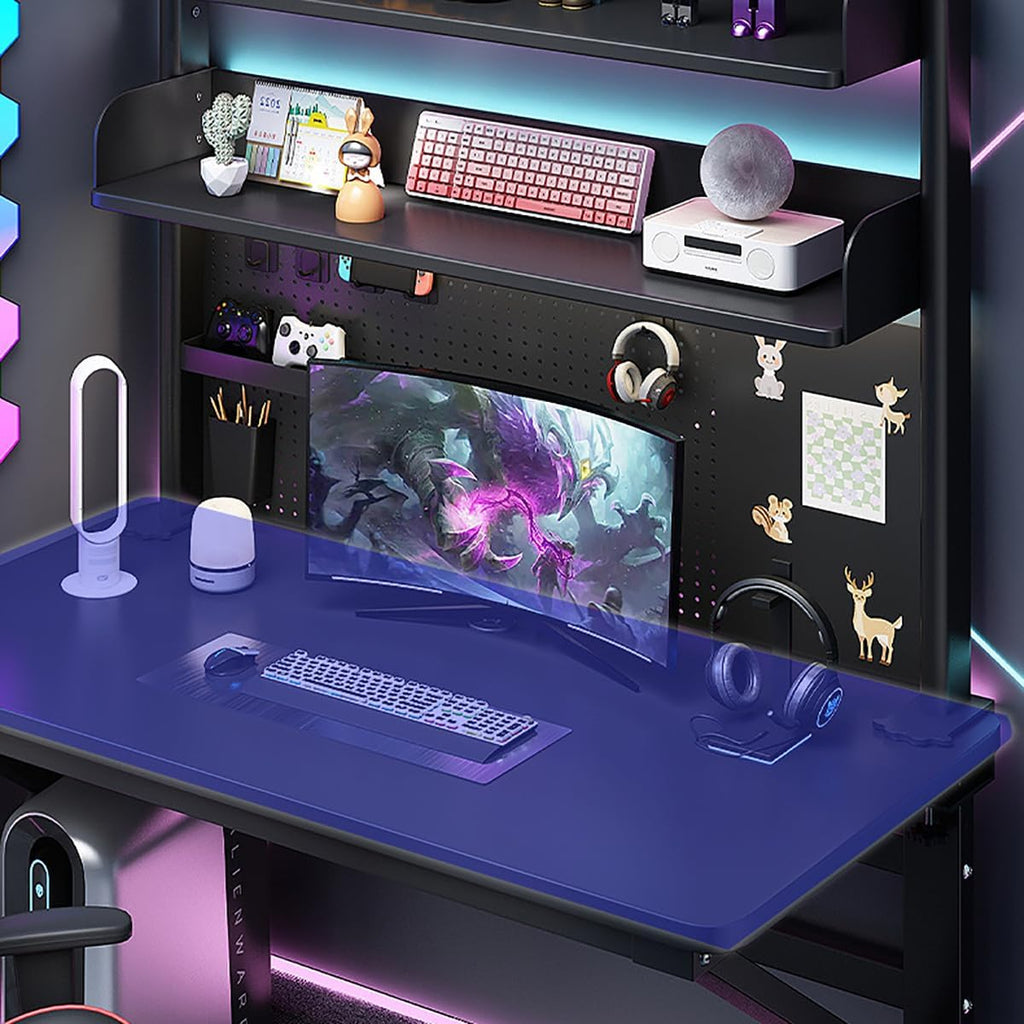 Clamp on Desk Shelf with Pegboard, Desktop Organization Bookshelf - Image 7