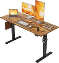 Agilestic 48*24 Inch Height Adjustable Electric Standing Desk, Rustic Brown | Sit Stand Up Computer Desk, Memory Presets, Stable Steel Frame,154 lbs, Easy Assembly, Splice Board, Home Office, Studying by Agilestic