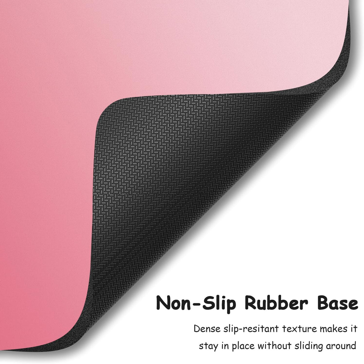 Small Mouse Pad, 5 x 6 Inch Thick Rubber Premium-Textured Non-Slip Portable & Washable Mini Mouse Mat for Women Men Wireless Laptops Keyboard Tray Gaming Work Travel,Gradient Rose - Image 4