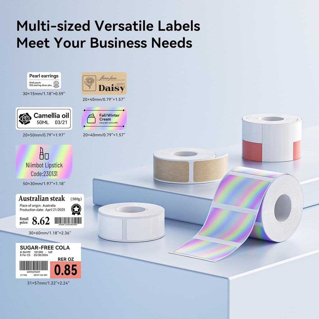 NIIMBOT M2/M3 Thermal Transfer Labels 1.57''×0.79'', Clear - Image 3