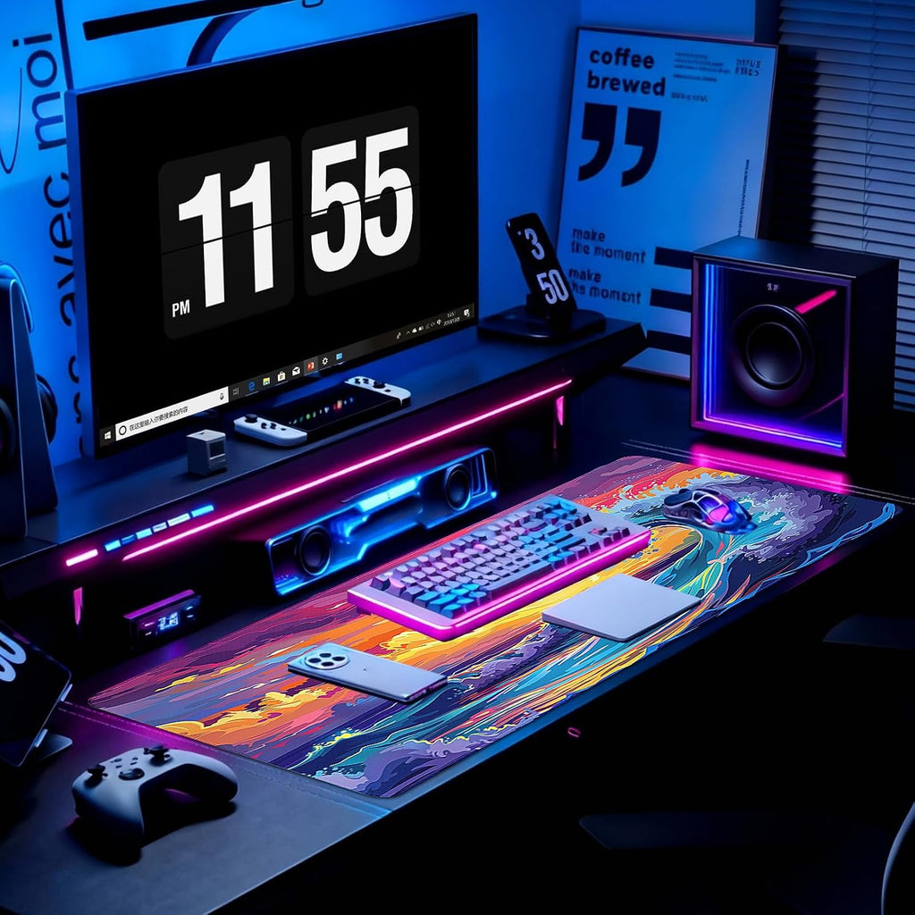 Gaming Mouse Pad, Desk Mat for Keyboard and Mouse, Large Mouse Pad for Desk, Computer Mousepad - Image 5