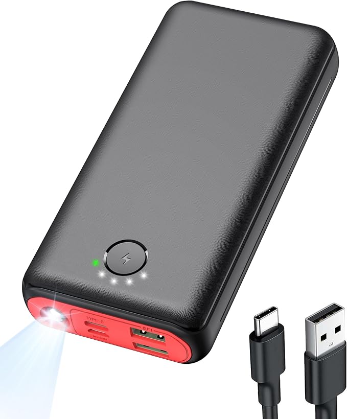Portable Charger Power Bank 40000mah Fast Charging | USB C 22.5W External Battery Pack Phone Charger Quick Charge with 3 Outputs & 2 Inputs for iPhone 17/16/15 Samsung Camping by RONEGN