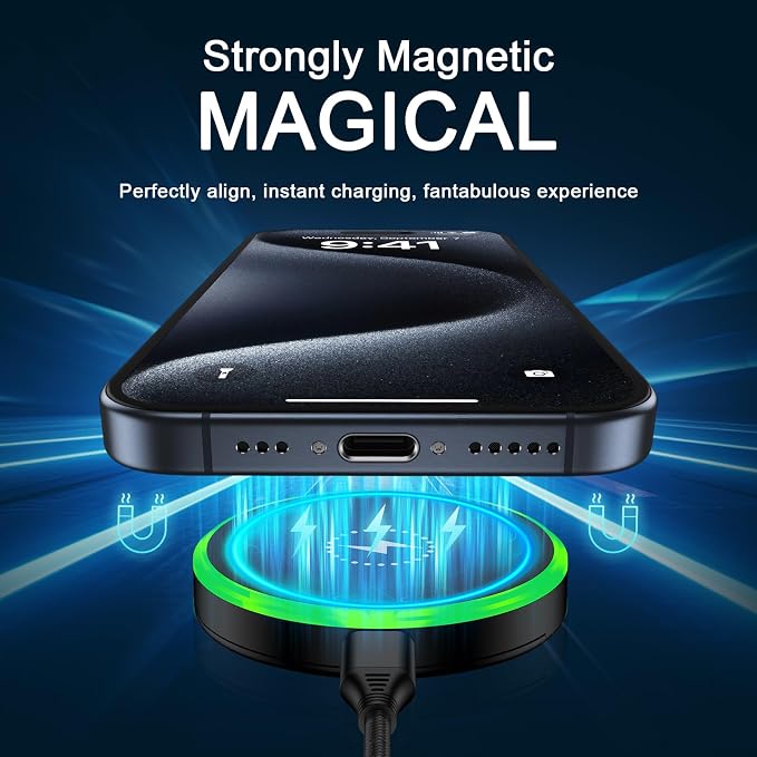 25W Magnetic Wireless Charger for Samsung S26 Ultra/S26 Fast Charging Pad | Magnet Wireless Phone Charger for Android Compatible with Samsung Galaxy S26+, Google Pixel 10/10 Pro XL/10 Pro Fold/10Pro - Image 2