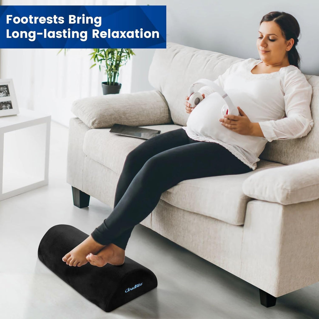 Foot Rest for Under Desk at Work, Foot Stool for Office, Footrest, Black - Image 6