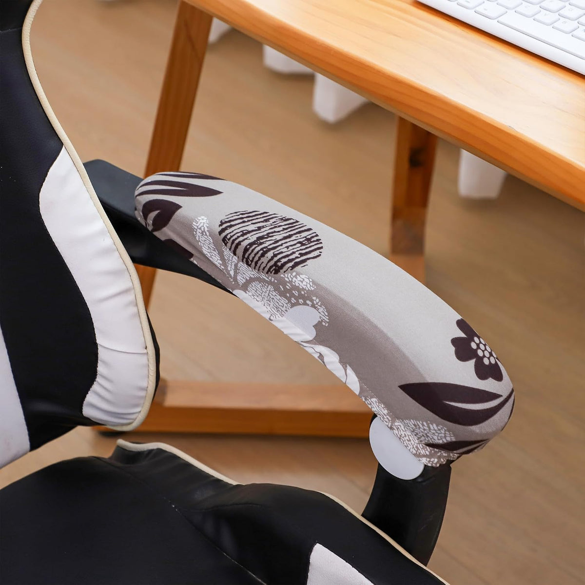 FORCHEER Armrest Covers for Office Chair 12-15 Inch Floral 2 Pieces Elastic Arm Rest Covers for Computer Gaming Chair Arm Slipcovers Washable - Image 6
