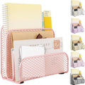 gianotter Mail Organizer Countertop | Mail Sorter with 3-Slot Mail Holder Letter Holder for Desk Bill Organizer for Office Receipts and Letter Storage(Rose Gold) by gianotter