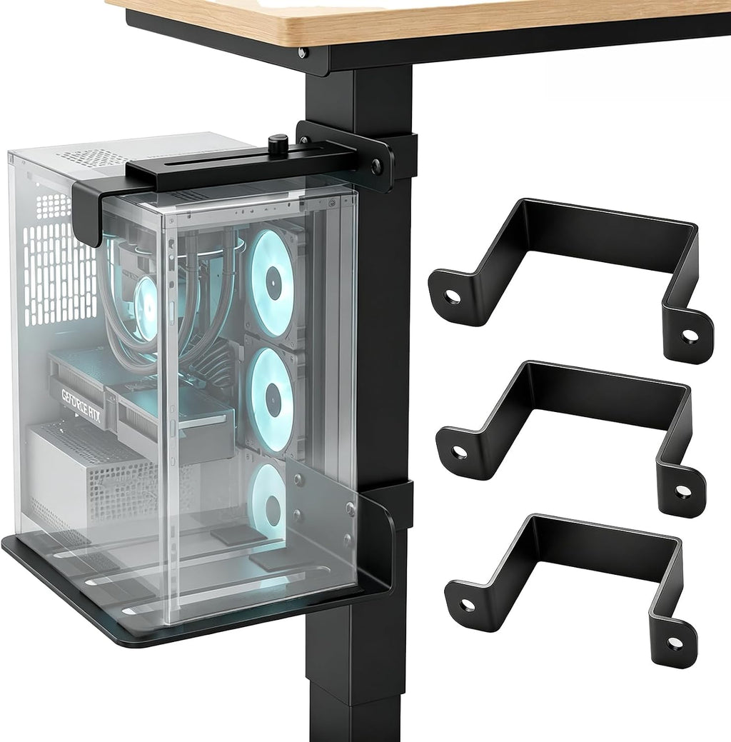 Adjustable Under Desk PC Mount, Width Adjustable from 5.7" to 9.8" by Zoease