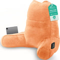 Sasttie Reading Pillow for Bed, Back Pillow for Sitting Up, Orange | 23" Backrest Support Cushion for Couch, Sofa, and Floor, Dorm Essentials, OEKO-TEX, Adjustable Down Alternative Fill by SASTTIE
