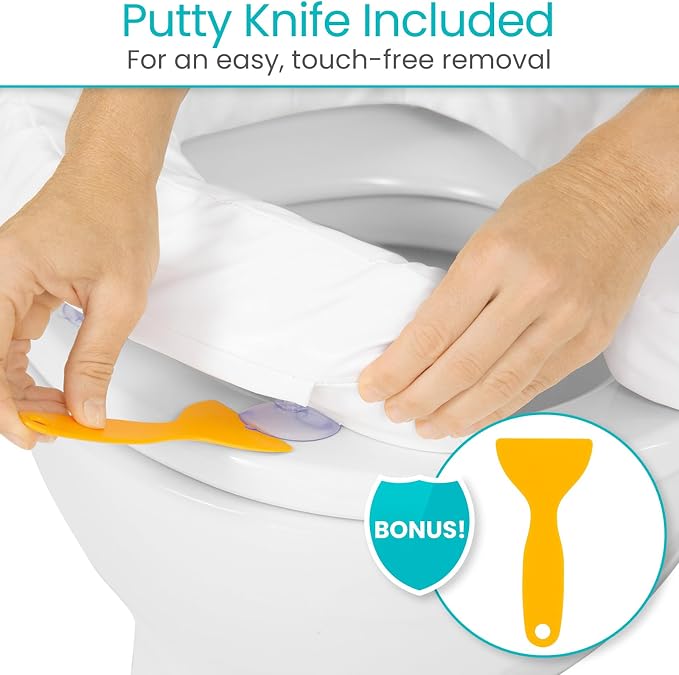 Vive Toilet Seat Cushion - Padded Soft Cushioned Foam - Fits All Toilets | Easy Clean Bathroom Attachment - Elongated, Standard Seats - Comfort & Support Donut for Handicap Adults - Image 7