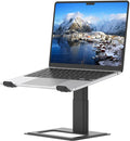 SOUNDANCE Adjustable Laptop Stand, Ergonomic Aluminum Riser for 10-17.3” Notebooks, Ventilated Metal Holder with Height Alignment for Desk Workspace, Black by Soundance
