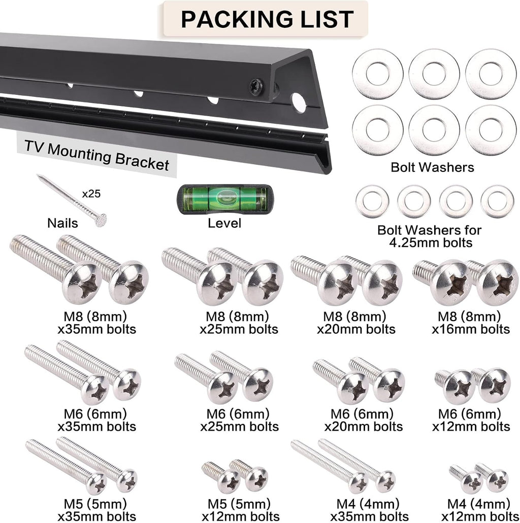 No Stud No Drill TV Wall Mount for 32-75 Inch TVs up to 150 lbs - Image 6