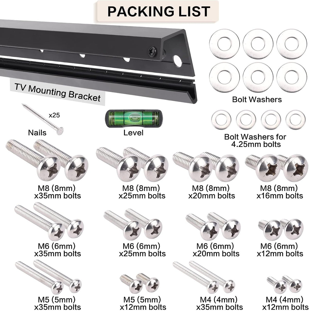 No Stud No Drill TV Wall Mount for 32-75 Inch TVs up to 150 lbs - Image 6